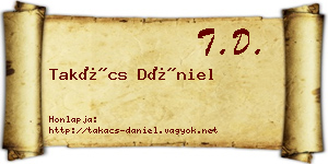 Takács Dániel névjegykártya